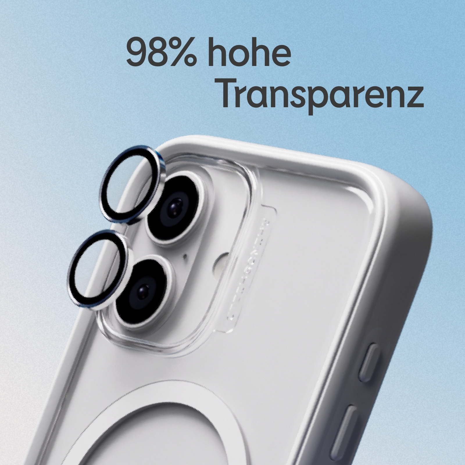 Nahtlos integrierter Linsenschutz – dezente Optik am Gerät