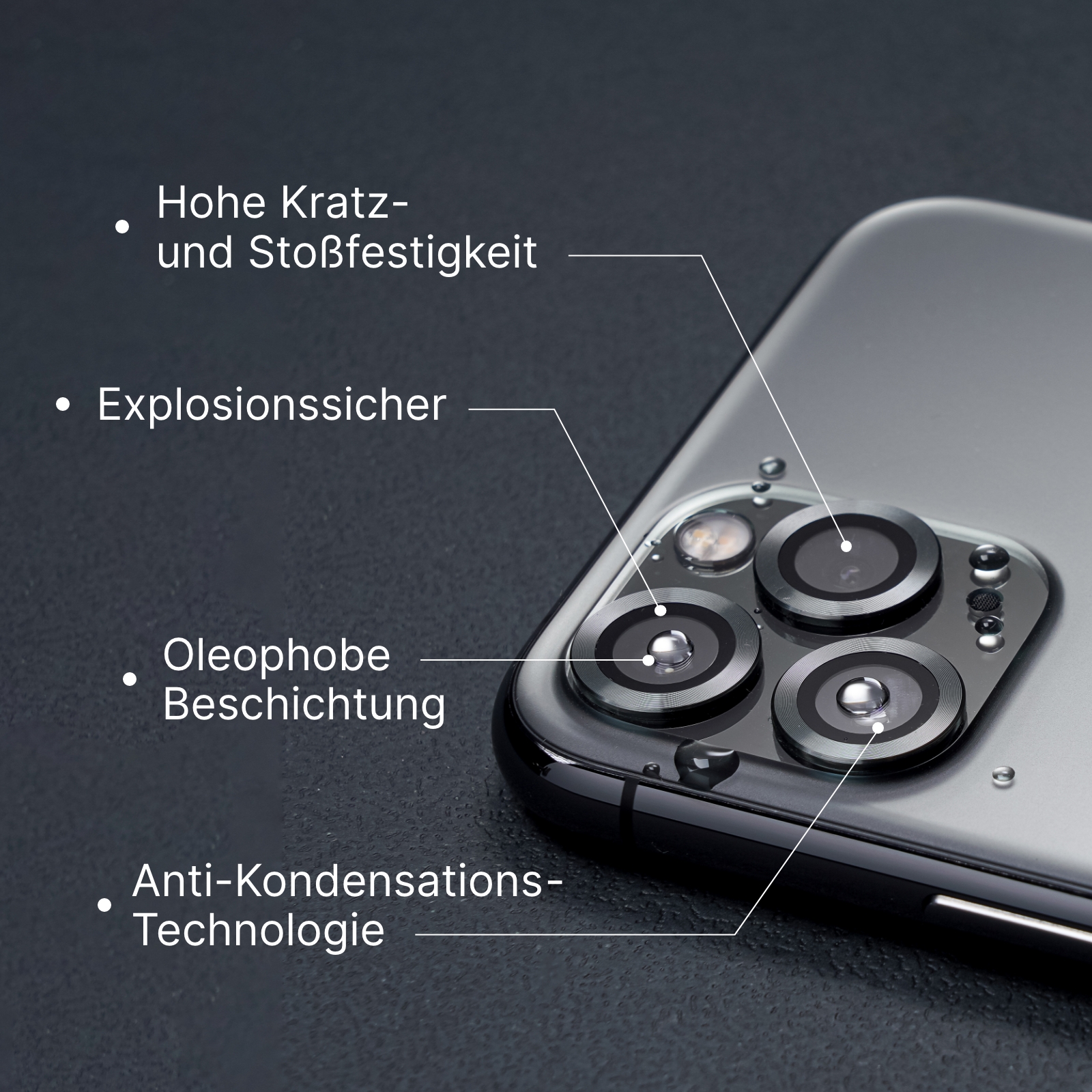 RHINOSHIELD Lens Protector – kristallklare Optik am iPhone